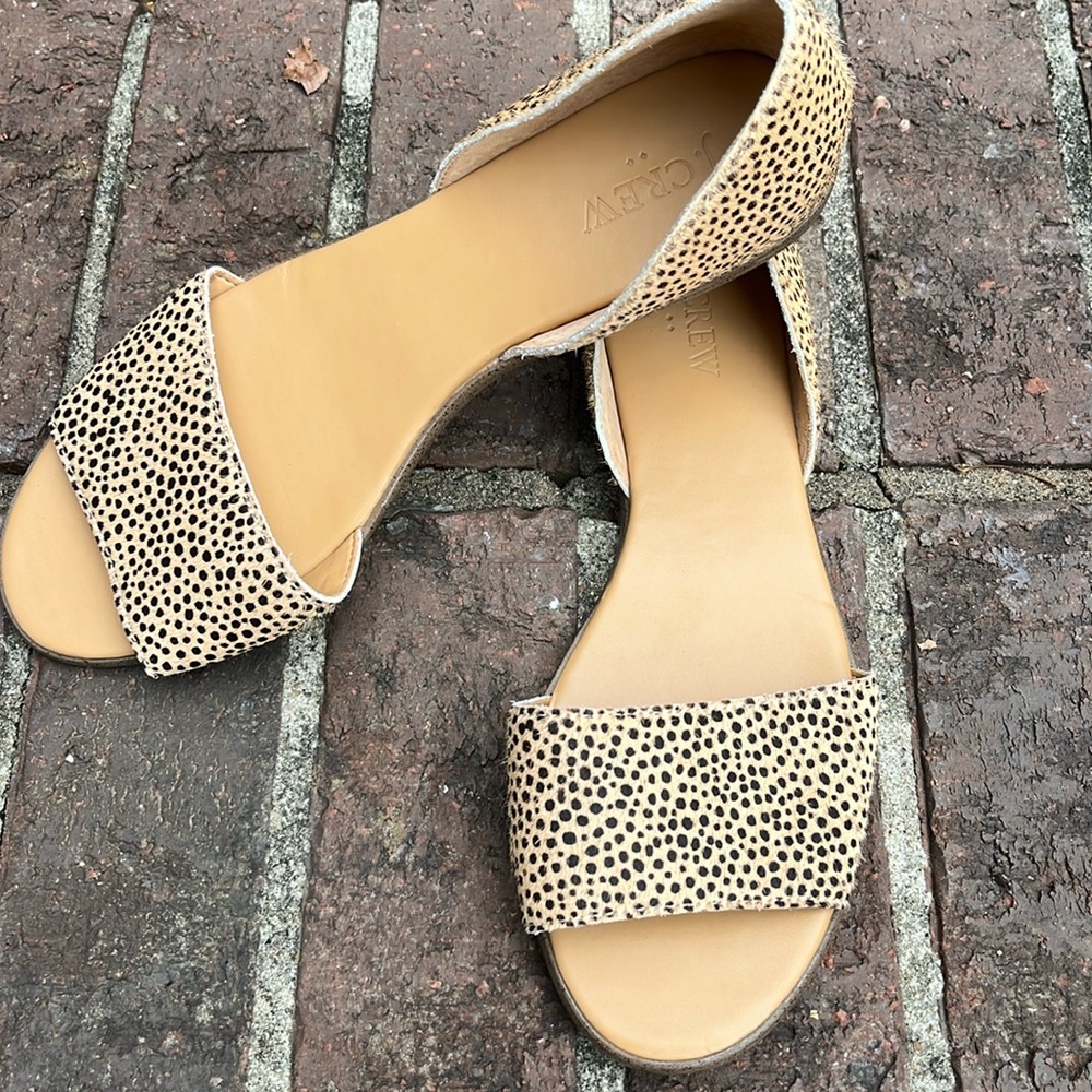 J Crew Calf Hair Peep Toe